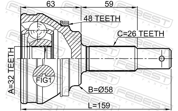 Joint Kit, drive shaft 6510-003A48