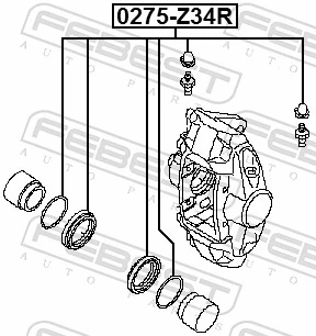 FEBEST 0275-Z34R Repair Kit, brake caliper