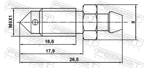 Bleeder Screw/Valve, brake caliper 8870-008