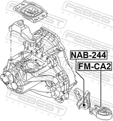 Mounting, manual transmission FM-CA2