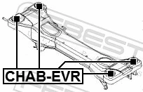 FEBEST CHAB-EVR Bushing, axle beam