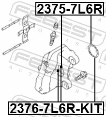 Repair Kit, brake caliper 2376-7L6R-KIT