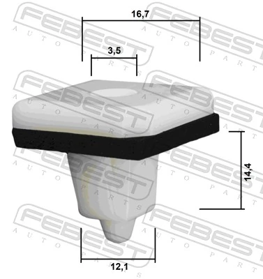 FEBEST 88570-190 Clip, trim/protection strip