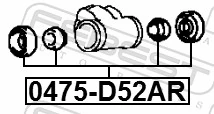 Repair Kit, wheel brake cylinder 0475-D52AR