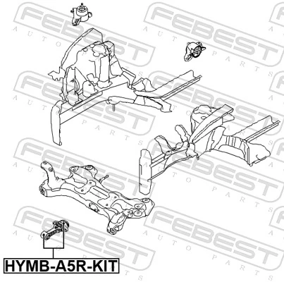 Mounting, engine HYMB-A5R-KIT