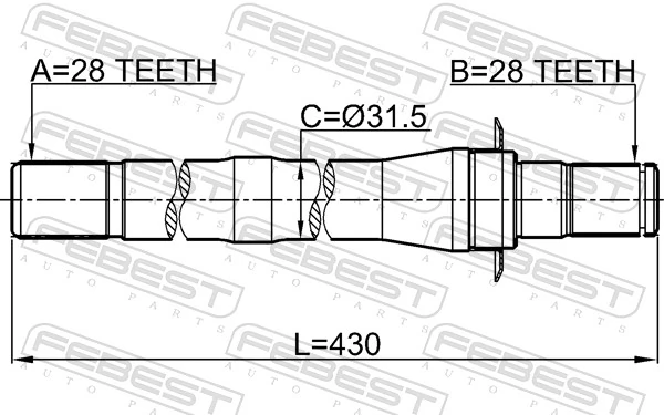 Drive Shaft 1212-CM10AT4WD