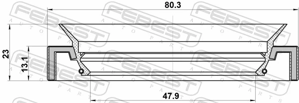 Shaft Seal, drive shaft 95JAY-50801323L