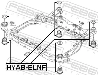 FEBEST HYAB-ELNF Bushing, axle beam