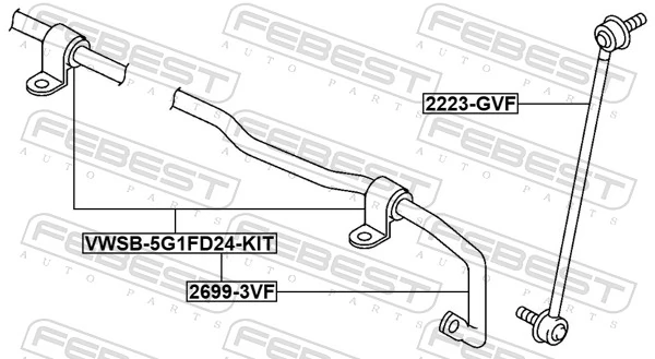 Stabiliser Bar, suspension 2699-3VF