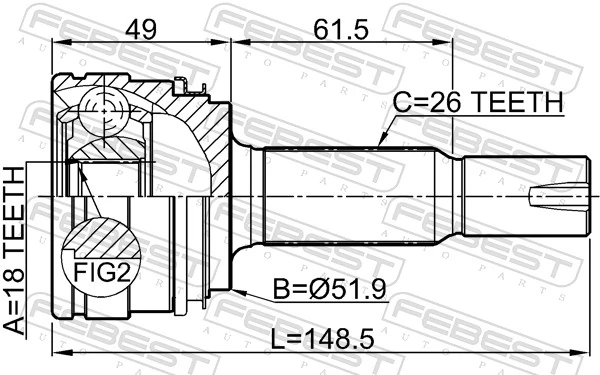 Joint Kit, drive shaft 0110-ACA33R