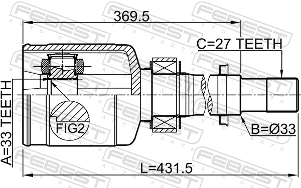Joint Kit, drive shaft 0211-J10ERH
