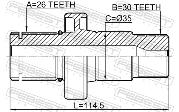 FEBEST 2312-TRANST5 Drive Shaft