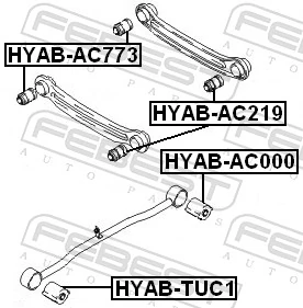 Mounting, control/trailing arm HYAB-AC000