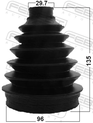 FEBEST 2717P-V70F Bellow Kit, drive shaft