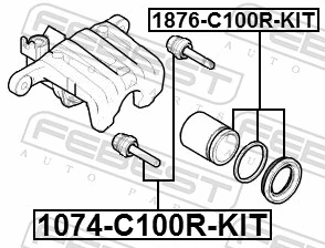 Repair Kit, brake caliper 1876-C100R-KIT