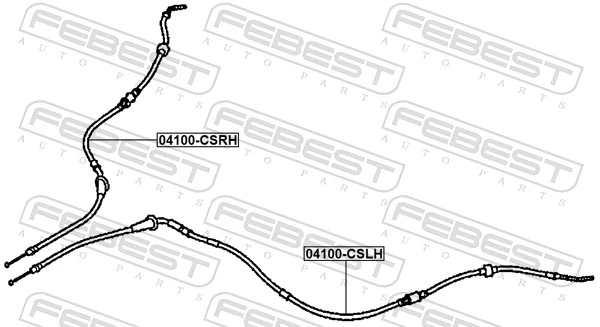 Cable Pull, parking brake 04100-CSLH