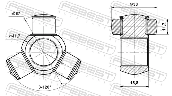 Trépied, arbre de commande 2516-C4B7