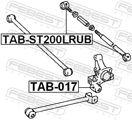 Mounting, control/trailing arm TAB-ST200LRUB