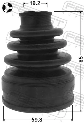 Bellow, drive shaft 0415-CWRT