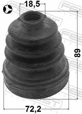 Bellow, drive shaft 0515-BKT