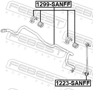 Link/Coupling Rod, stabiliser bar 1223-SANFF