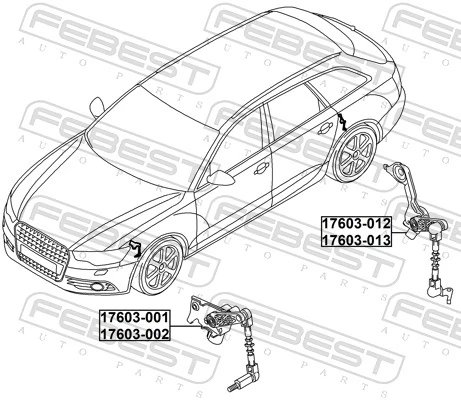 Sensor, headlight levelling 17603-001