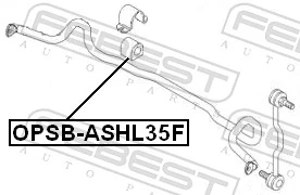 FEBEST OPSB-ASHL35F Mounting, stabiliser bar