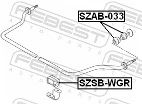 Mounting, control/trailing arm SZAB-033