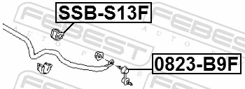 Mounting, stabiliser bar SSB-S13F