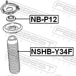 FEBEST NSHB-Y34F Protective Cap/Bellow, shock absorber