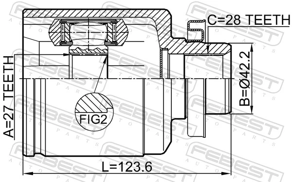 Joint Kit, drive shaft 2211-GHRH