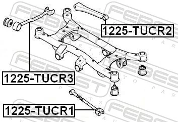 Control/Trailing Arm, wheel suspension 1225-TUCR2