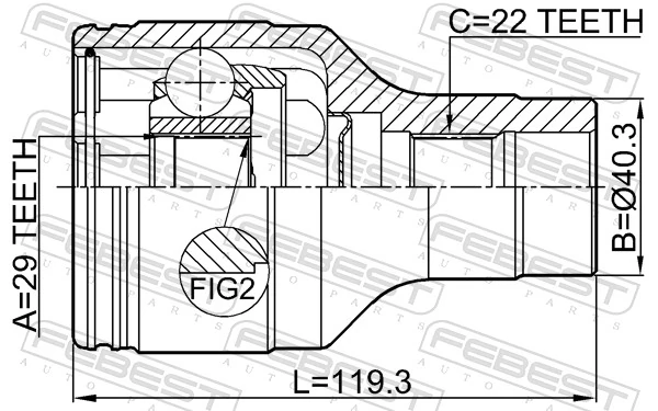 Joint Kit, drive shaft 0711-IGN29RH