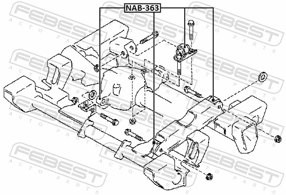 FEBEST NAB-363 Mounting, differential