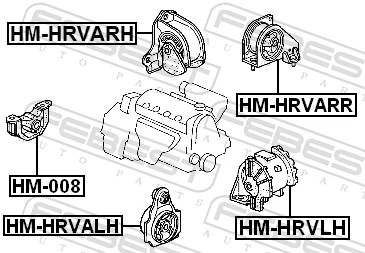 Mounting, engine HM-HRVALH