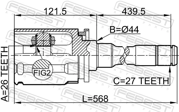 Joint Kit, drive shaft 1911-E70RH