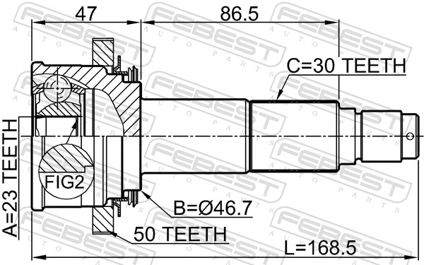 Joint Kit, drive shaft 0310-HRV4WDA50