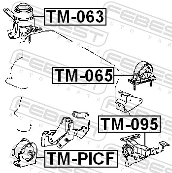 Mounting, engine TM-PICF