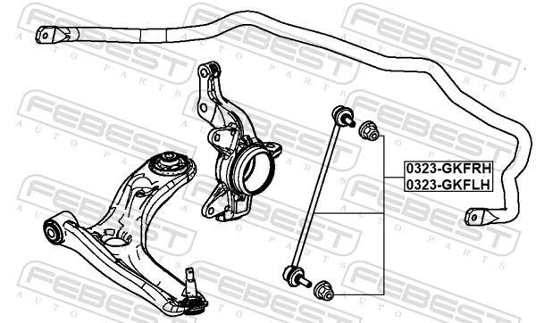 Link/Coupling Rod, stabiliser bar 0323-GKFLH
