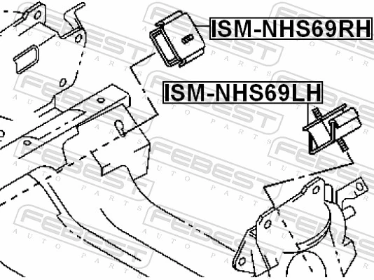 FEBEST ISM-NHS69RH Mounting, engine