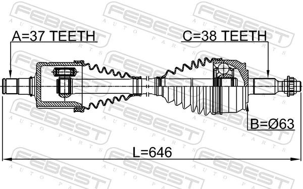 Drive Shaft 2314-T6ATLH