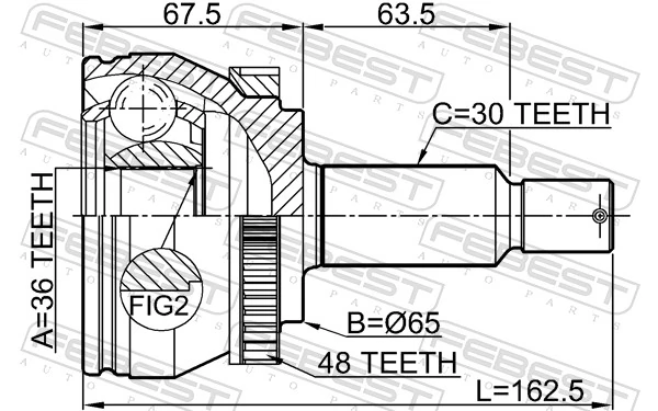 FEBEST 1210-TUCMTA48 Joint Kit, drive shaft