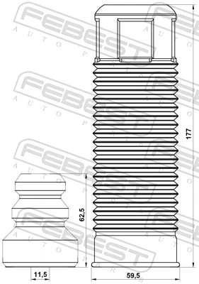 FEBEST HSHB-ACCVIIF-KIT Dust Cover Kit, shock absorber