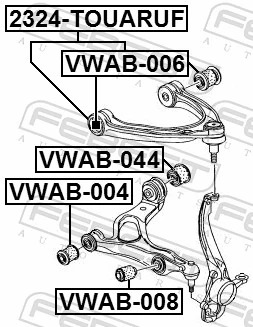 Mounting, control/trailing arm VWAB-044