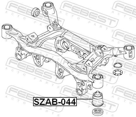 FEBEST SZAB-044 Bushing, axle beam
