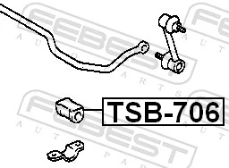 FEBEST TSB-706 Mounting, stabiliser bar