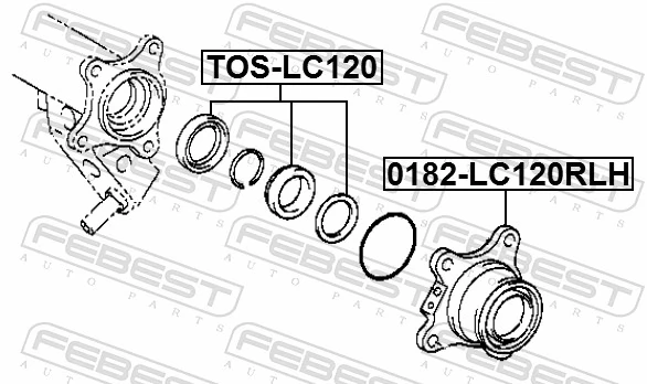 Bearing, drive shaft TOS-LC120