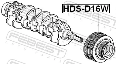 Belt Pulley, crankshaft HDS-D16W
