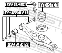 FEBEST HYD-SFER Rubber Buffer, suspension