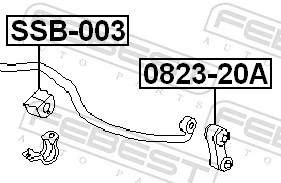 Mounting, stabiliser bar SSB-003